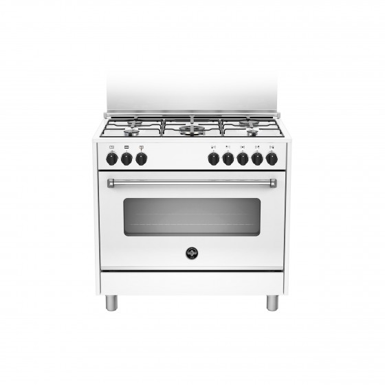 La Germania AMN96 5 E B V Ηλεκτρική Κουζίνα με 5 εστίες αερίου 90 cm Λευκό